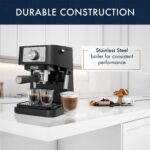 De'Longhi Stilosa Manual Espresso Machine, Compact Coffee Maker, 15 Bar Pump Pressure, Manual Milk Frother Steam Wand for Authentic Single & Double Espresso, Lattes & Cappuccinos, Tamper Included - Image 5