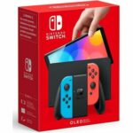 Nintendo Switch (OLED model) with Neon Red & Neon Blue Joy-Con - Image 2