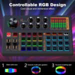 Podcast Equipment Bundle, 48V Condenser Microphone Bundle with 3 Custom Sound Effect Buttons, Podcast Microphone Recording Studio Package for Podcasting Live Streaming Singing PC Mobile TikTok YouTube - Image 5