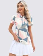 TFSDOD Womens Golf Polo Shirts Collared Short Sleeve T Shirt Lightweight Moisture Wicking Polo Casual 3 Buttons Outfits - Image 6