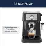 De'Longhi Stilosa Manual Espresso Machine, Compact Coffee Maker, 15 Bar Pump Pressure, Manual Milk Frother Steam Wand for Authentic Single & Double Espresso, Lattes & Cappuccinos, Tamper Included - Image 6