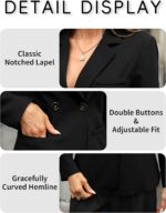 ELLEVEN Womens Blazer Business Casual - Long Sleeve Slim Fit Work Office Suit Jacket with Pockets - Image 7