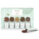 Tea Forte Lotus Single Steeps Loose Leaf Premium Tea Gift Set Sampler, 15 Count 3 of Each Assorted Blends, Pre-Portioned Single Serve Pouches, Steeps 12 oz - Image 2