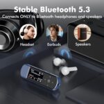 RUIZU 64GB USB MP3 Player with Bluetooth 5.3, Clip Jam Portable Music Player for Sports Running, USB MP3 Player Stick with FM Radio, Voice Recorder, Digital Audio Shuffle Repeat, Phone File Transfer - Image 3