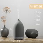 Aromatherapy Essential Oil Diffuser,9 Colors Mood Light,4 Timer Stone Diffuser Living Room(Grey) - Image 5