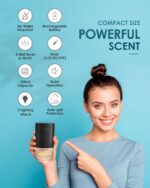 Essential Oil Diffuser Waterless Aromatherapy Diffusers for Home Large Room, Bedroom, Car, Office, Desk, Battery Operated, Small Diffuser for Pure Scent, 100mL Capacity, AN9 (Black) - Image 3