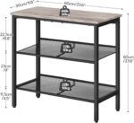 HOOBRO Side Table, 3-Tier Narrow End Table, Nightstand with 2 Flat or Slant Adjustable Shelves for Small Spaces, Hallway, Living Room, Bedroom, Sturdy, Easy Assembly, Greige and Black BG23BZ01G1 - Image 4