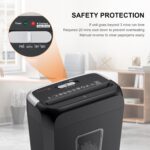Bonsaii Paper Shredder for Home Use, 3.4 Gal Wastebasket, 6 Sheet Crosscut Paper Credit Cards, Staples, and Clips Shredder for Home Office Use, Portable Handle Design (C237-B New Version) - Image 6