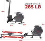 Sunny Health & Fitness Multi-Function Premium Magnetic Rowing Machine, Bicep Curls, Upward Rows, Seated Rows, Foldable Slide Rails, Digital Monitor, Optional Free SunnyFit App Connection - Image 5