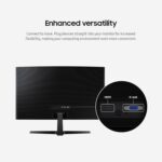 Samsung 27" Essential S3 (S36GD) Series FHD 1800R Curved Computer Monitor, 100Hz, Game Mode, Advanced Eye Comfort, HDMI and D-sub Ports, LS27D366GANXZA, 2024 - Image 8