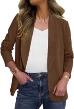 Blazers for Women 2025 Fashion Open Front Lapel Collar Suit Jacket Business Casual Long Sleeve Office Work Blazer - Image 4