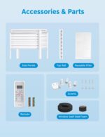 Midea MAW05R1JWT-B Electronic 5K 5,000 BTU, 3-in-1 Fan/Dehumidifier Window AC Unit, Easycool Air Conditioner with Remote Control, Cools up to 150 Sq. Ft, Fits Bedroom, Study, Office, White - Image 8