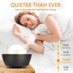 280ml Glass Essential Oil Diffuser Aromatherapy Diffusers Ultrasonic Cool Mist Humidifier with 2 Mist Modes & 7 Color LED Lights and Waterless Auto Shut-Off for Home Office Spa Bedroom,Dark Wood Grain - Image 4
