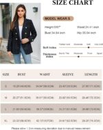 Angashion Womens Tweed Blazer Jackets: Fashion Casual Open Front Elegant Houndstooth Plaid Jacket Coat with Pockets - Image 7
