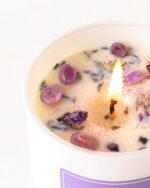 AOOVOO Lavender Scented Candles for Women - Aromatherapy Candle with Crystals Inside, 7oz Soy Candles for Home Scented, Birthday Gifts Mothers Day Candle for Women Mom - Image 4