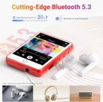 128GB MP3 Player Bluetooth 5.3 with 2.4" Full Touch Screen，MECHEN Portable Digital Music Player with HD Speaker，FM Radio, HiFi Lossless Sound, Recording, Support up to 512GB. - Image 5