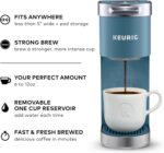 Keurig K-Mini Plus Single Serve K-Cup Pod Coffee Maker, with 6 to 12oz Brew Size, Stores up to 9 K-Cup Pods, Travel Mug Friendly, Evening Teal - Image 3
