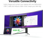 INNOCN 49" Curved Gaming Monitor 144Hz Ultrawide 32:9 WDFHD 3840 x 1080P, R1800, 99% sRGB, HDR400, USB Type C, DisplayPort, HDMI, Built-in Speakers, Height/Tilt Adjustable - 49C1G - Image 4