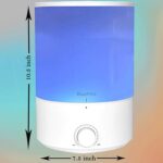BlueHills Premium 4000 ml XL Essential Oil Diffuser 4L 4 Liter 70 Hour Run Humidifier Aromatherapy 1 Gallon Big Capacity High Mist Output for Large Room Home Mood Lights Long Run Diffuser White E401 - Image 4