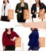 Hybrid & Company Women's Casual Work Office Elegant Open Front Premium Nylon Blazer Jacket - Image 8