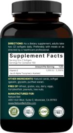 NatureBell Vitamin E Oil Softgels, 1,000 IU Per Serving, 300 Pills | Essential Antioxidant Supplements, Easily Absorbed Form – Supports Skin, Heart, & Immune Health – Non-GMO - Image 9