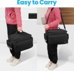 Mancro Medical Bag, Home Health Nurse Bag with Nonslip Bottom, Removable Shoulder Strap, Water-Resistant Empty First Aid Organizer for Medical Student, Therapist, Black - Image 8