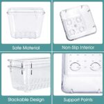 WOWBOX 25 PCS Clear Plastic Drawer Organizer Set, 4 Sizes Desk Drawer Divider Organizers and Storage Bins for Makeup, Jewelry, Gadgets for Kitchen, Bedroom, Bathroom, Office - Image 4