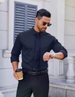 COOFANDY Mens Dress Shirt Long Sleeve Wrinkle Free Formal Shirts Business Casual Button Down Shirts - Image 3