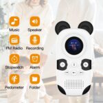 RUIZU 64GB MP3 Player for Kids, Cute Panda Portable Music Player MP3, Child MP3 Player with Bluetooth 5.3, Speaker, FM Radio, Voice Recorder, Alarm Clock, Stopwatch, Pedometer, Support up to 128GB - Image 8