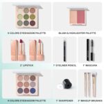 Color Nymph All In One Makeup Kit, Makeup Gift Set for Beginners Teenager Girls with Eyeshadow Palette Blush Lipstick Lip Pencil Eye Pencil Brush Mascara Portable Bag - Image 3