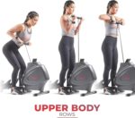 Sunny Health & Fitness Multi-Function Premium Magnetic Rowing Machine, Bicep Curls, Upward Rows, Seated Rows, Foldable Slide Rails, Digital Monitor, Optional Free SunnyFit App Connection - Image 6