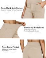 G4Free Yoga Pants Women Wide Leg Pants with Pockets High Waist Stretch Dress Casual Sweatpants Petite/Regular/Tall - Image 3