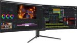 INNOCN 49" Curved Gaming Monitor 144Hz Ultrawide 32:9 WDFHD 3840 x 1080P, R1800, 99% sRGB, HDR400, USB Type C, DisplayPort, HDMI, Built-in Speakers, Height/Tilt Adjustable - 49C1G - Image 3