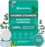 Shower Steamers Aromatherapy 15 Pack Christmas Stocking Stuffers Gifts for Women & Men Organic Eucalyptus & Menthol Essential Oil, Spa Relaxing Gifts for Wife & Husband, Travel Essentials Aromatherapy - Image 2