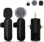 Tearstone Wireless Lavailer Microphone for iPhone, Android, Camera, Professional Wireless Mini Microphone, 4 in 1 Condenser Lapel Mic for Interview Video Podcast Vlog YouTube ASMR TikTok (2 Pcs) - Image 2