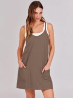 ANRABESS Women Athletic Dress Summer Tennis Workout Active Sports Mini Romper Dress Built in Shorts Travel Vacation Clothes - Image 3