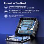 GEEKOM IT15, The Most Powerful Mini PC with Intel Ultra 9 285H (15th Gen) | 32GB DDR5 | 2TB SSD | Intel Arc 140T GPU (99 Tops) | WiFi 7 | 8K Quad Display | Windows 11 Pro/Editing/Programming/Gaming - Image 5