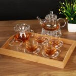 Glass Teapot Stovetop Safe-Clear Teapot with Removable Infuser-Loose Leaf and Blooming Tea Maker (20.3oz) - Image 8