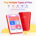 128GB MP3 Player Bluetooth 5.3 with 2.4" Full Touch Screen，MECHEN Portable Digital Music Player with HD Speaker，FM Radio, HiFi Lossless Sound, Recording, Support up to 512GB. - Image 3