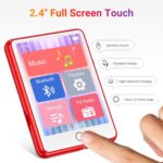 128GB MP3 Player Bluetooth 5.3 with 2.4" Full Touch Screen，MECHEN Portable Digital Music Player with HD Speaker，FM Radio, HiFi Lossless Sound, Recording, Support up to 512GB. - Image 6