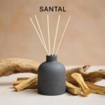 Craft & Kin Reed Diffuser Set - Santal Woods, Reed Diffusers for Home with Fragrance Sticks - The Earthenware Collection, 6.7oz Alcohol-Free, Essential Oils - Image 3