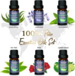 Oil Diffuser with Essential Oils Set – Aromatherapy Oil Diffuser 150ml with 6 Essential Oils Set, Cool Mist Diffusers for Essential Oils, Waterless Auto Shut-Off,7 Colors Night Light, Gifts for Mom - Image 4
