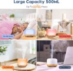 Essential Oil Diffuser, YIKUBEE Oil Diffuser, 500ml Humidifier, Diffusers for Home, Aromatherapy Diffuser with Remote Control, Diffusers for Essential Oils Large Room - Image 9