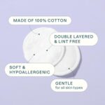 Cliganic Premium Cotton Rounds for Face (300 Count) - Makeup Remover Pads, Hypoallergenic, Lint-Free | 100% Pure Cotton (Packaging May Vary) - Image 5