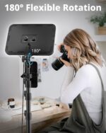 UBeesize 2 Pack LED Video Light Kit, Photography Lighting, 13" Studio Lights with 65" Tripod Stand and Phone Holders, Podcast Lighting for Video Recording,Tiktok,YouTube - Image 5