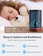Essential Oils Diffuser for Home,150ML Aromatherapy Diffuser,Birthday Gifts for Women mom,Metal Cool Mist Humidifier with 7 Colors Lights Waterless Auto Off Air Diffusers(Tree) - Image 6