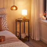 HOOBRO Round Side Table, Wooden Look Accent End Table for Sofa Couch, Round Nightstand with 2-Tier Storage Shelf, for Small Spaces in Living Room, Bedroom, Rustic Brown BF58BZ01G1 - Image 6