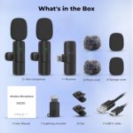 Wireless Microphone for iPhone, Android Wide Compatibility Noise Reduction Clear Sound Lavalier Microphone for Podcast, Video Recording, Live Streaming, YouTube, Tiktok, Vlog, 2 Pack - Image 8