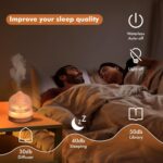 200ml Glass Reservoir Essential Oil Diffuser with Glass Dome Ultrasonic Aromatherapy Diffuser with Four Timer Colorful Light Auto-Off for Gift Home Office Bedroom - Image 5