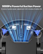Robot Vacuum and Mop Combo, 5000Pa Suction, Works with 2.4G WiFi/Alexa/App/Remote Control, Schedule Cleaning, Automatic Self-Charging, Ideal for Pet Hair, Hard Floor and Carpet - Image 5